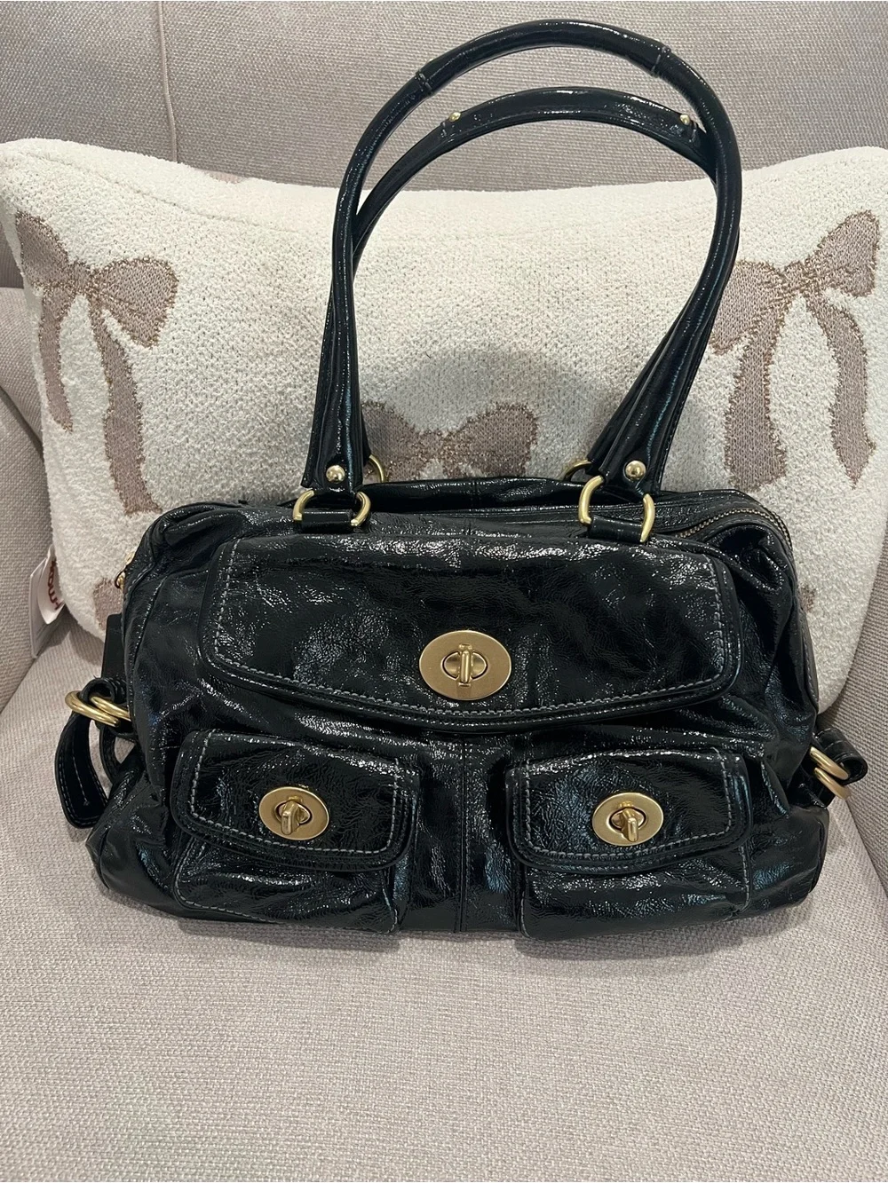 Vintage Coach Archive Limited Edition Patent Peyton Satchel